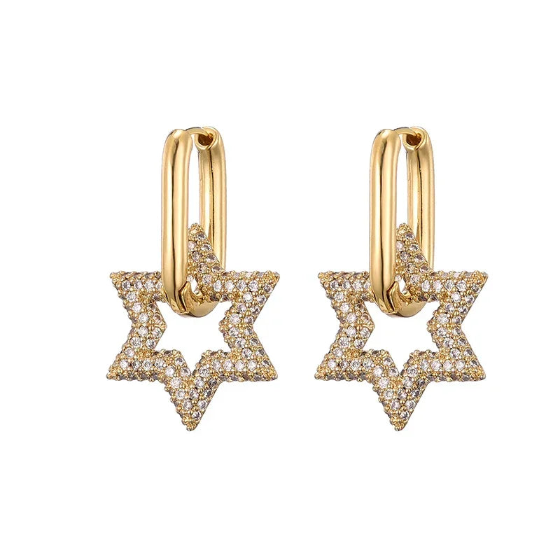 Star Glazed Zircon Earrings