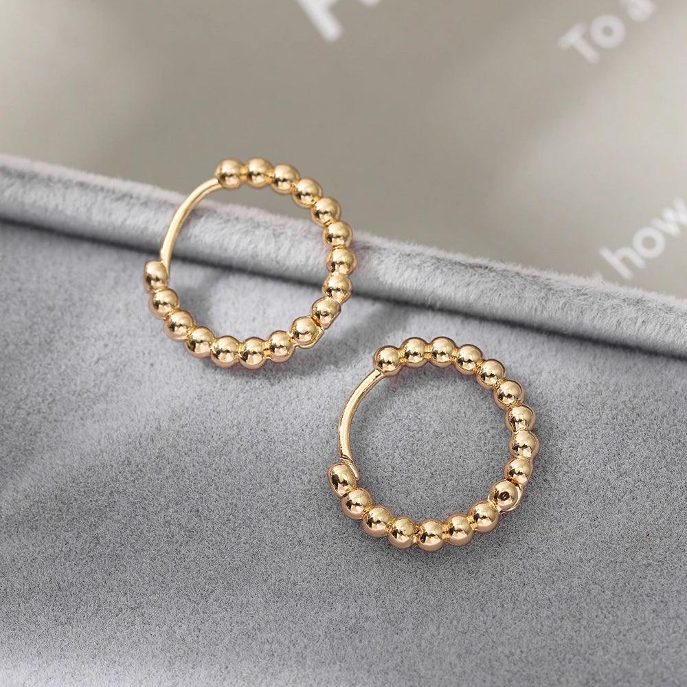 Gold Color Stainless Steel Hoop Earrings for Women Small Simple Round Circle Huggies Ear Rings Steampunk Accessories