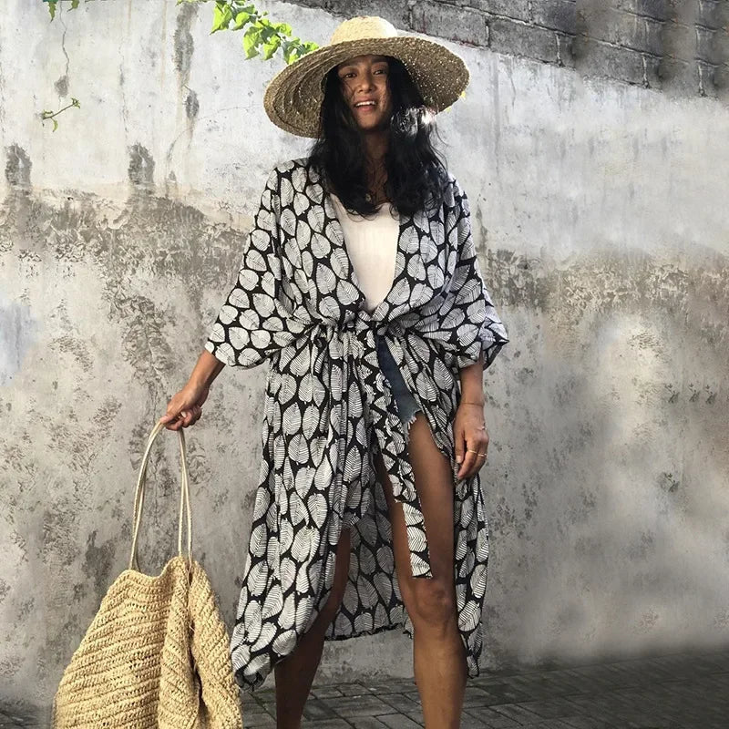 Tie Dye Kimono Summer Dress