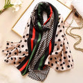 180*90cm Luxury Brand Women Summer Silk Scarves Shawl Lady Wrap Soft Female Europe Designer Beach Bandanna foulard muffler pareo