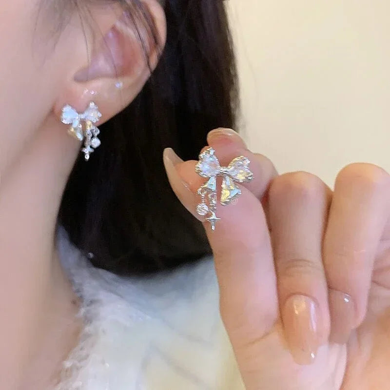 Lux Double Loop Drop Earrings