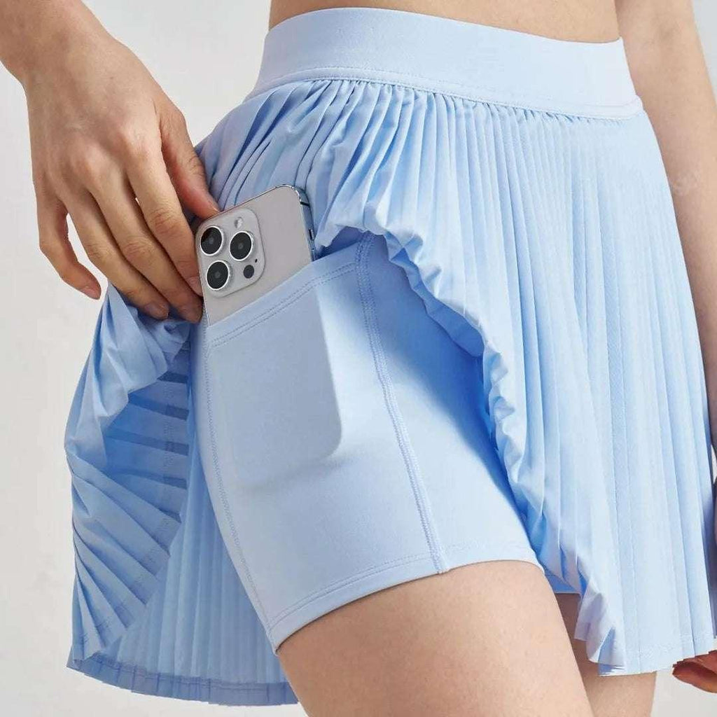 High Waist Pleated Tennis Dress With Pockets