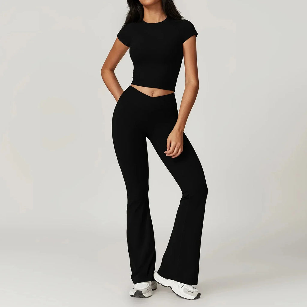 Women's Wide Leg High Waist Yoga Set