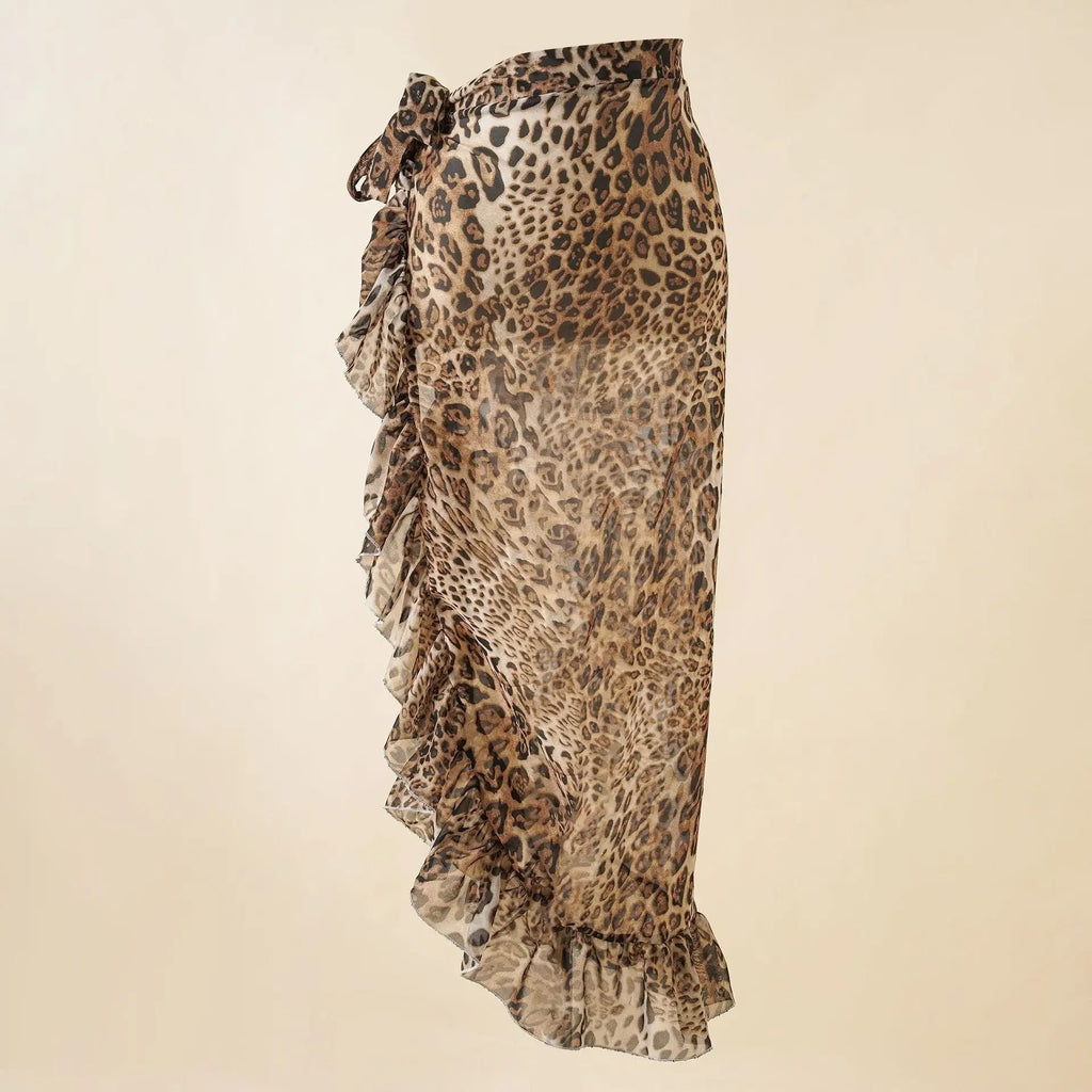 Ruffle Long&Short Sarong Coverup