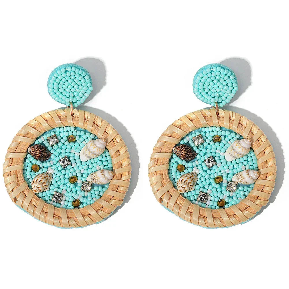 Handmade Beaded Drop Earrings