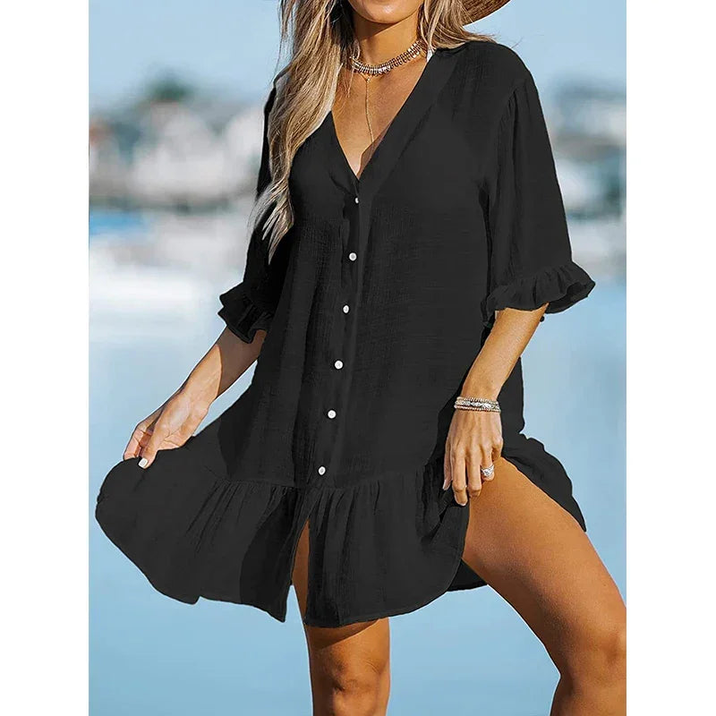 Beach Babe Ruffled Mini Dress