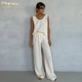 Sunday Cotton Wide Leg Loungewear