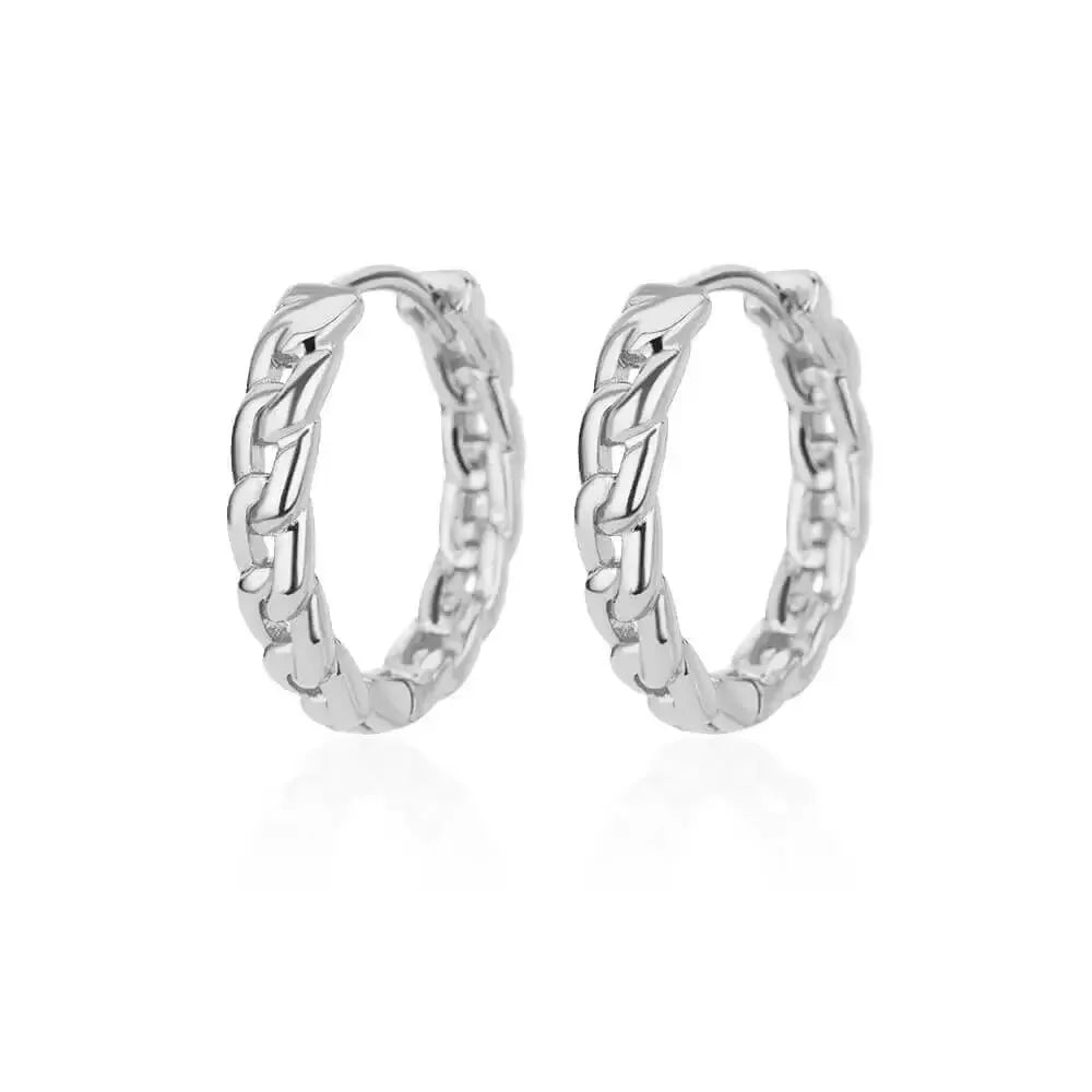 Lux Diva Stainless Steel Hoop Earrings