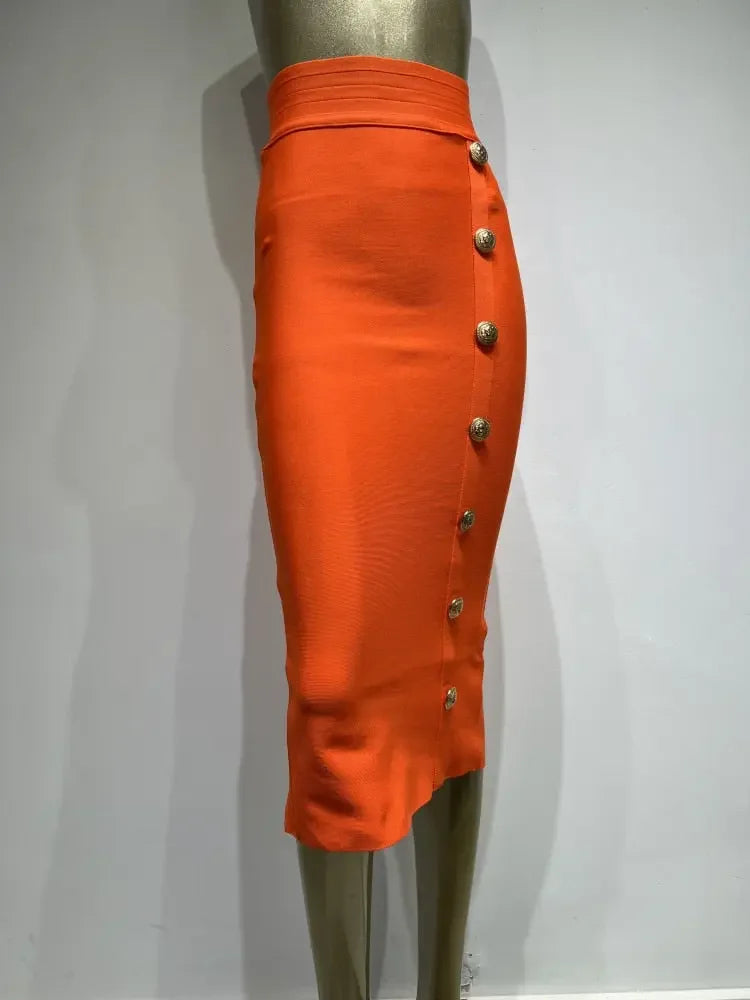 Amy Button Bandage Skirt