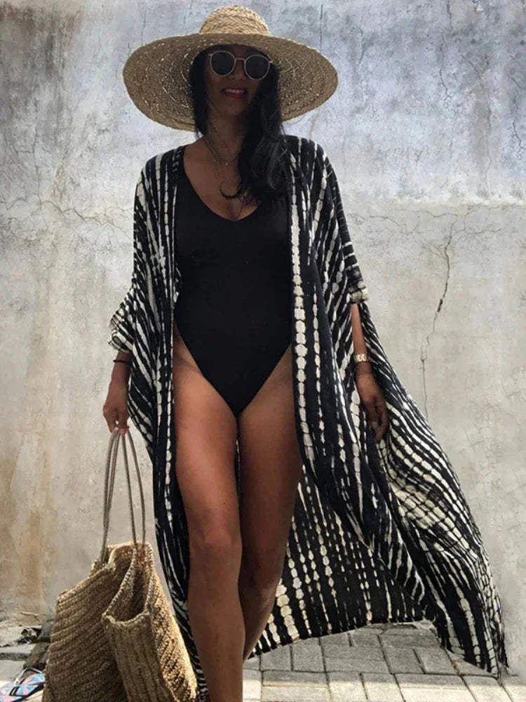 Tie Dye Kimono Summer Dress