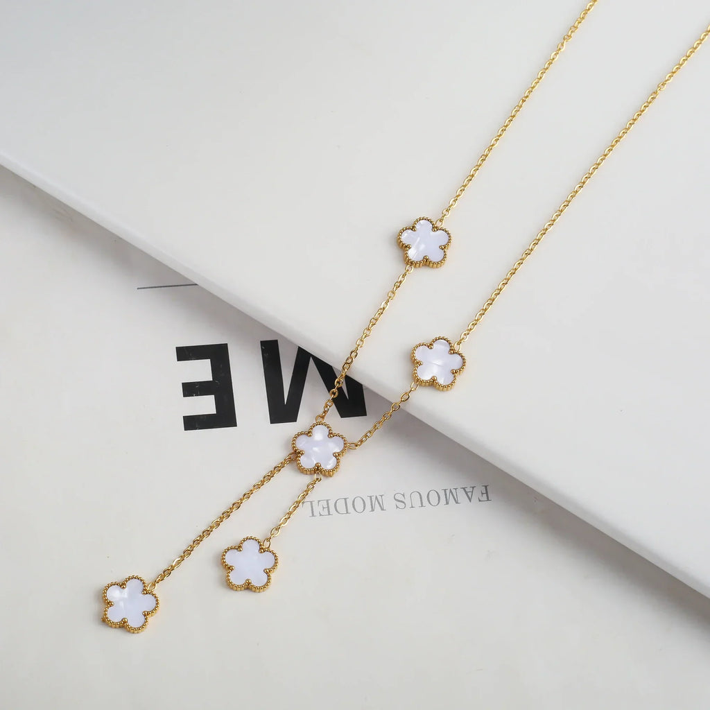 Gold Plated Stainless Steel Flower Bracelet
