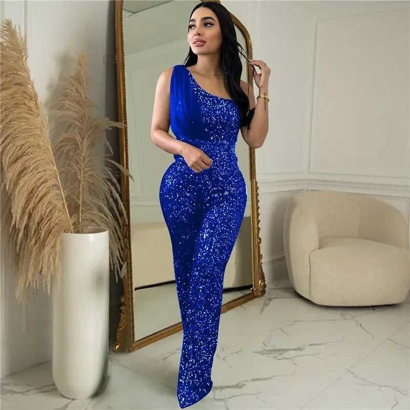 Katie Sleeveless Sequin Party Jumpsuit