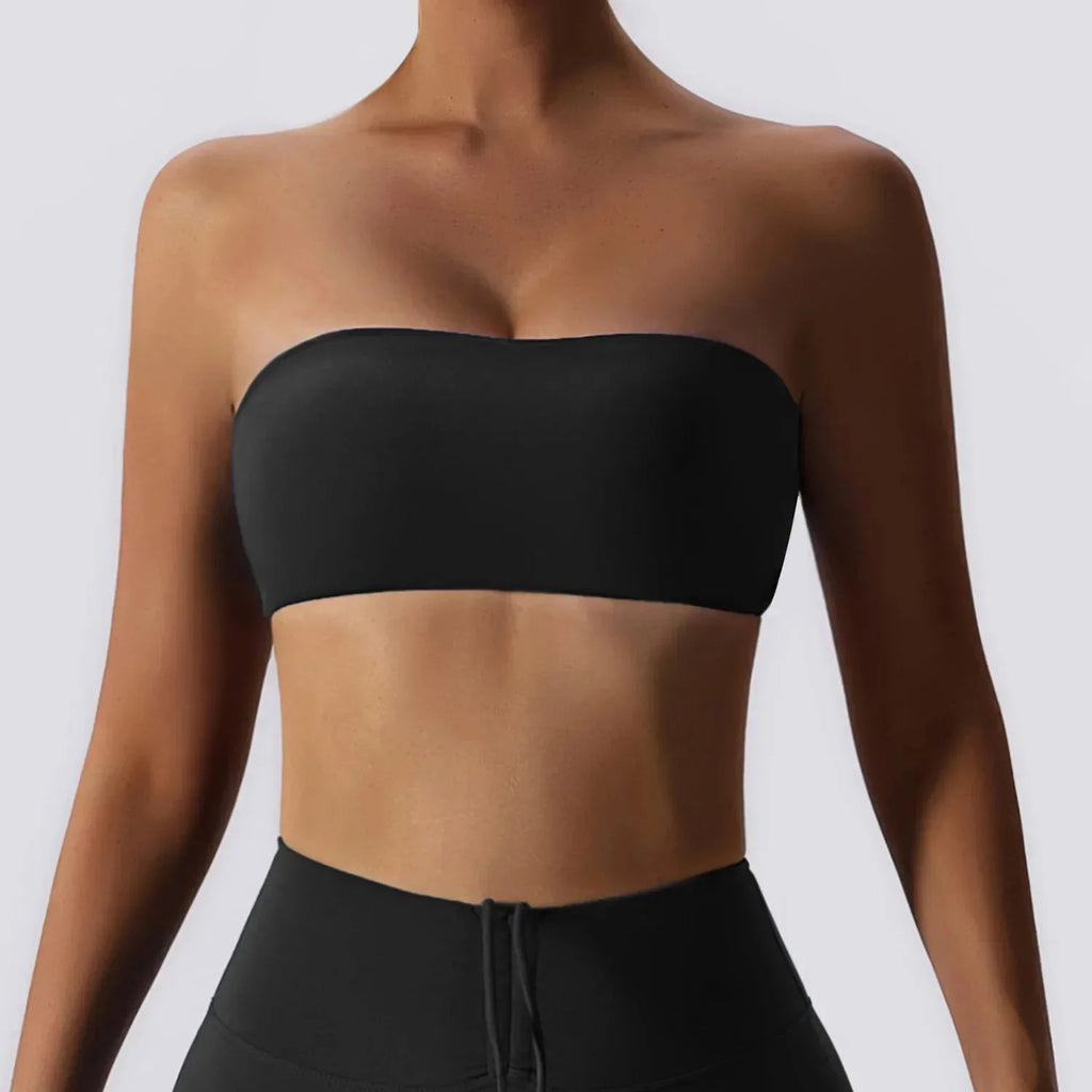 Hearuisavy Casual Sports Bra Gym Underwear Women Breathable Training Yoga Clothes Tube Top Fitness Workout Tank Top Female