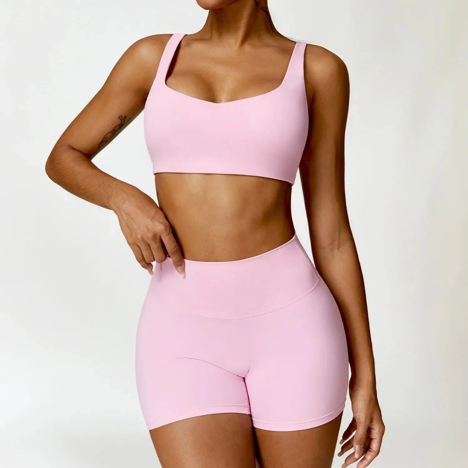 2PCS Yoga Set Women Gym Long Sleeve Sports Suits Fitness Bra Crop Top Workout Clothes Female Athletic Wear Legging Sportswear