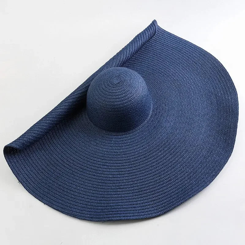 Oversized Foldable Wide Brim Sun Hat For UV Protection