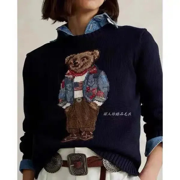 Designer Knit Bear Sweater