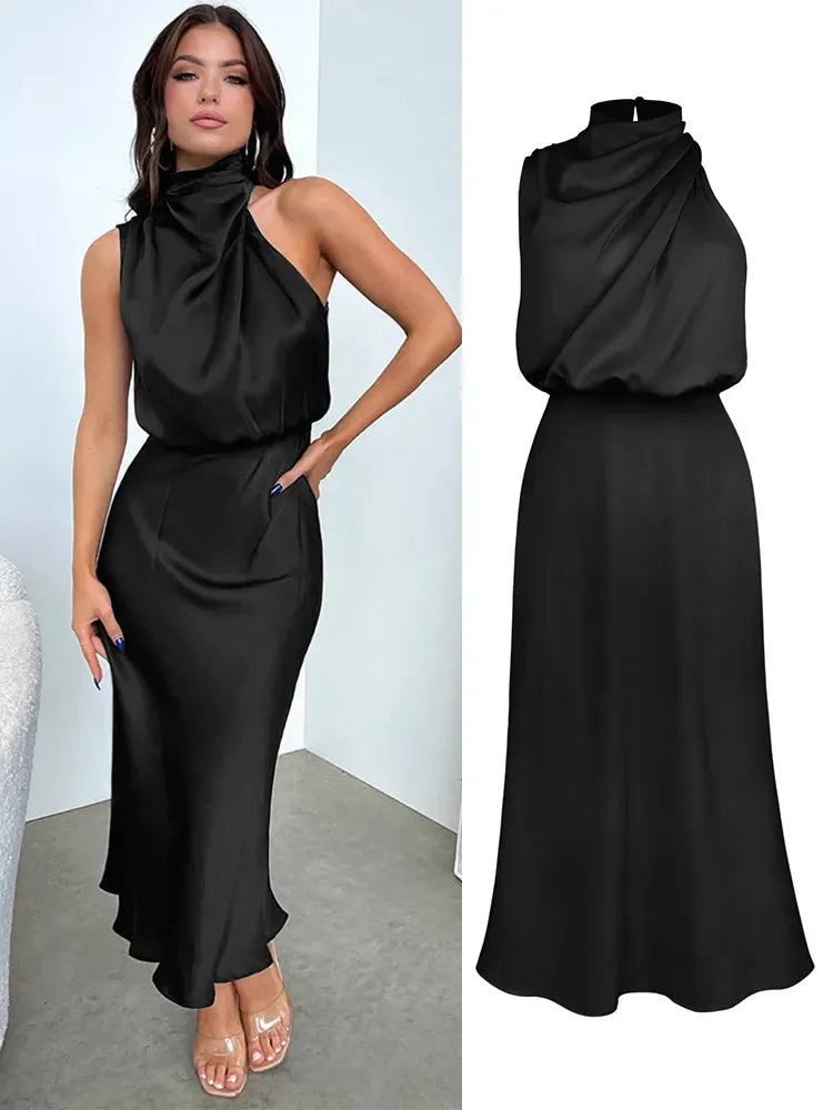 Mona Satin Evening Dress