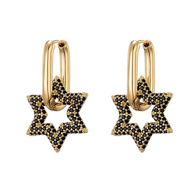 Star Glazed Zircon Earrings