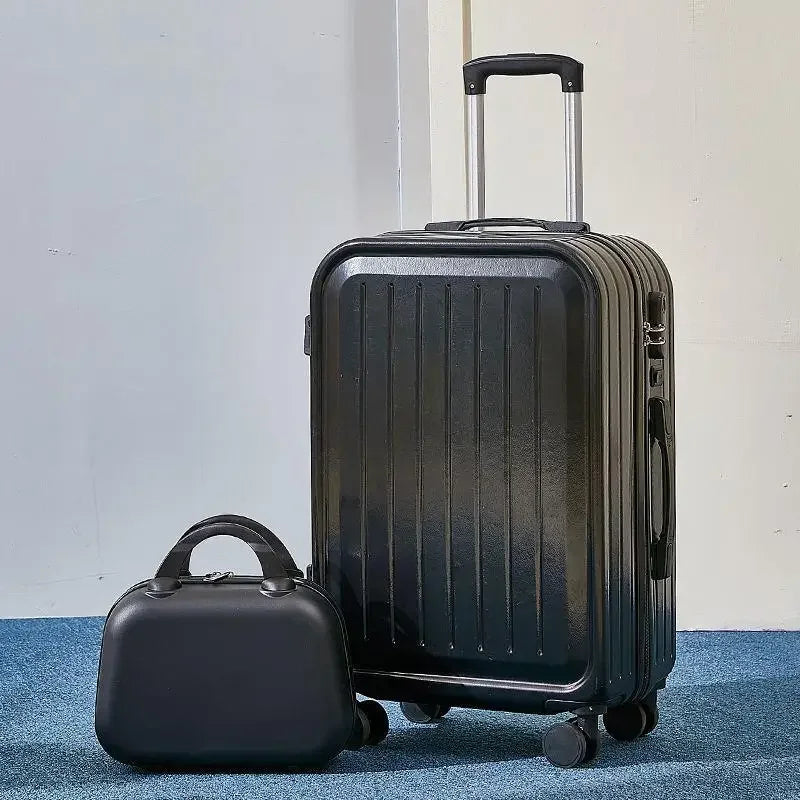 Large Pastel Suitcase With USB Charging Port & Cup Holder
