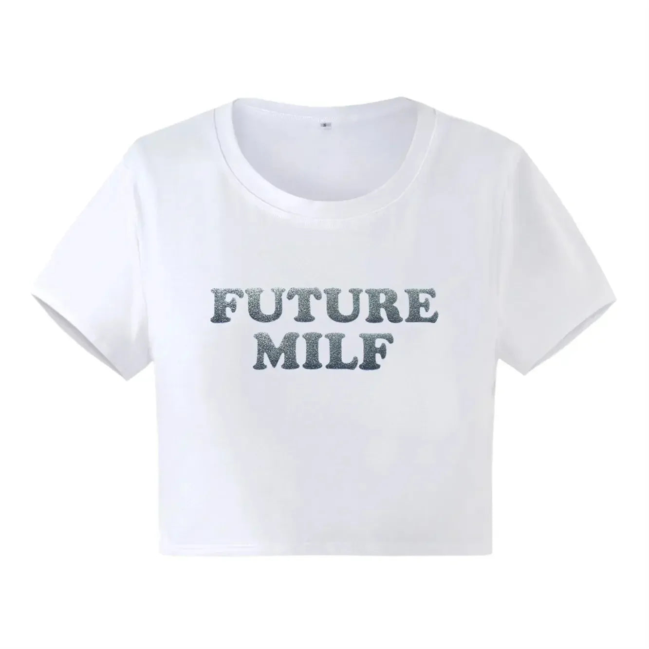 FUTURE MILF Black Baby Crop Tee