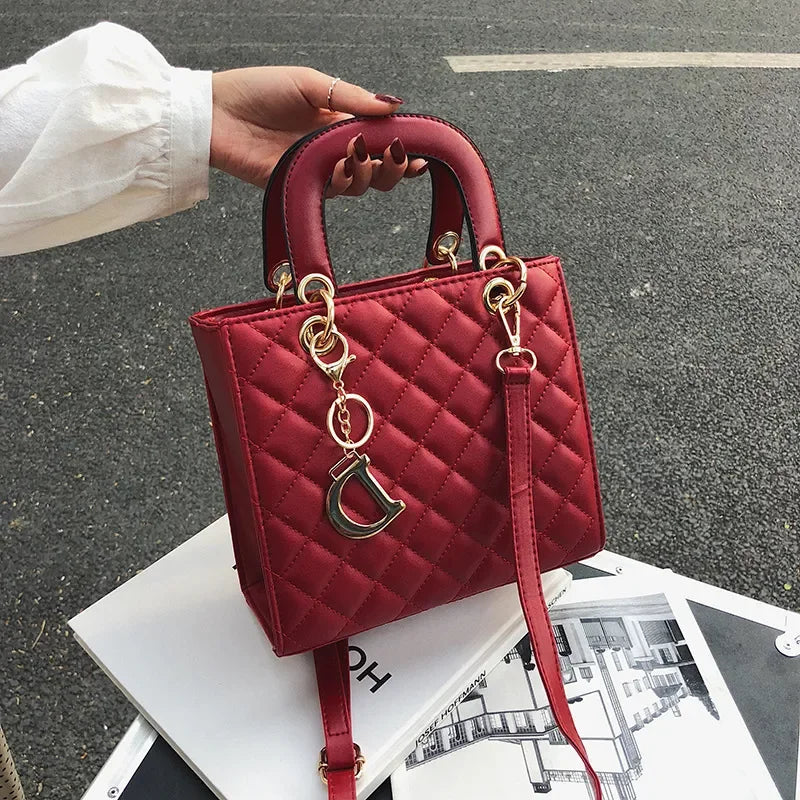 Diamond Stitch Handle Bag
