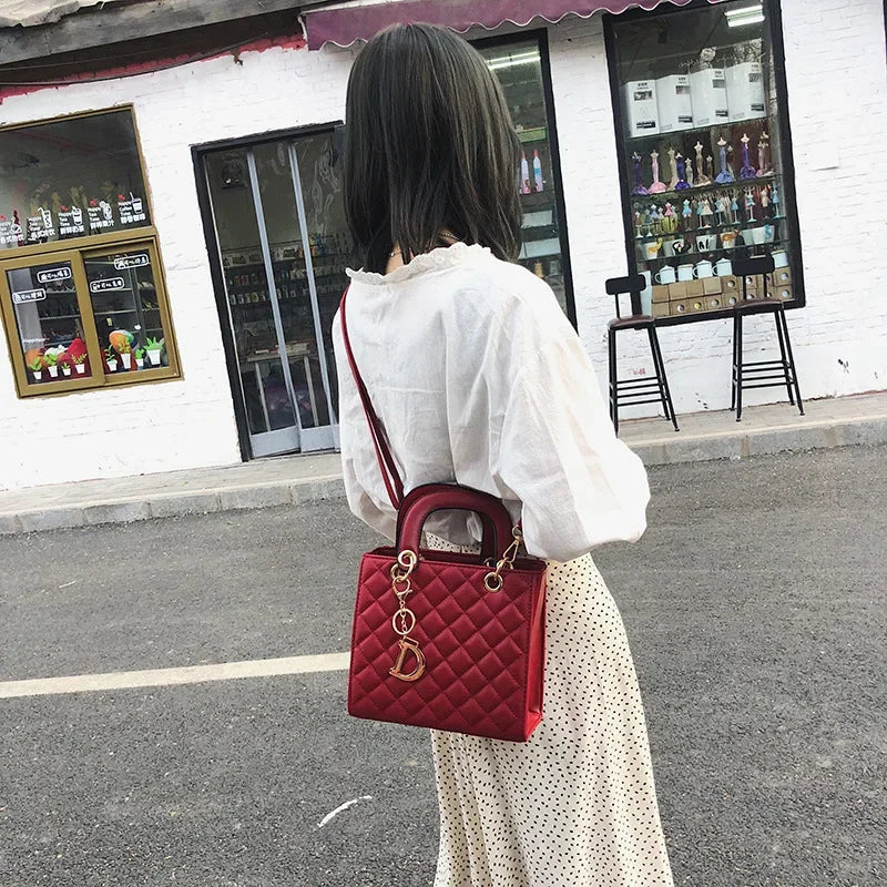 Diamond Stitch Handle Bag