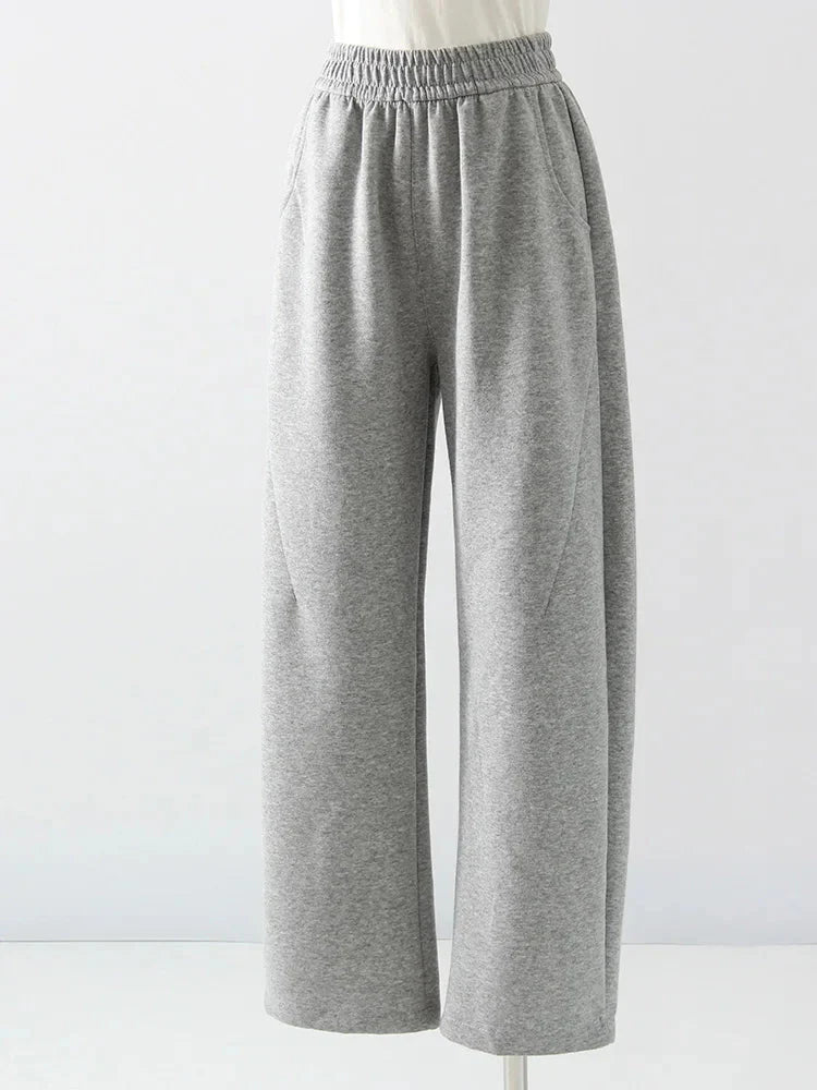 Women Straight Sweatpants Baggy Loose Dark Grey Long Pants Female Casual Sports Trousers High Waist Sweatpants For Women Joggers