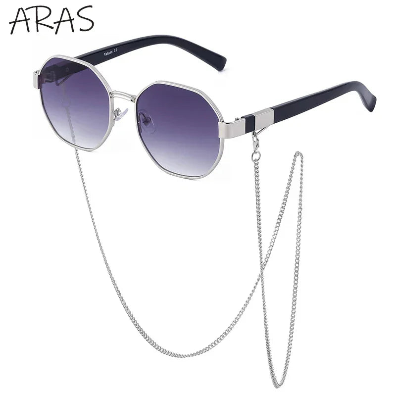 Boho Octagon Sunglasses With Chain