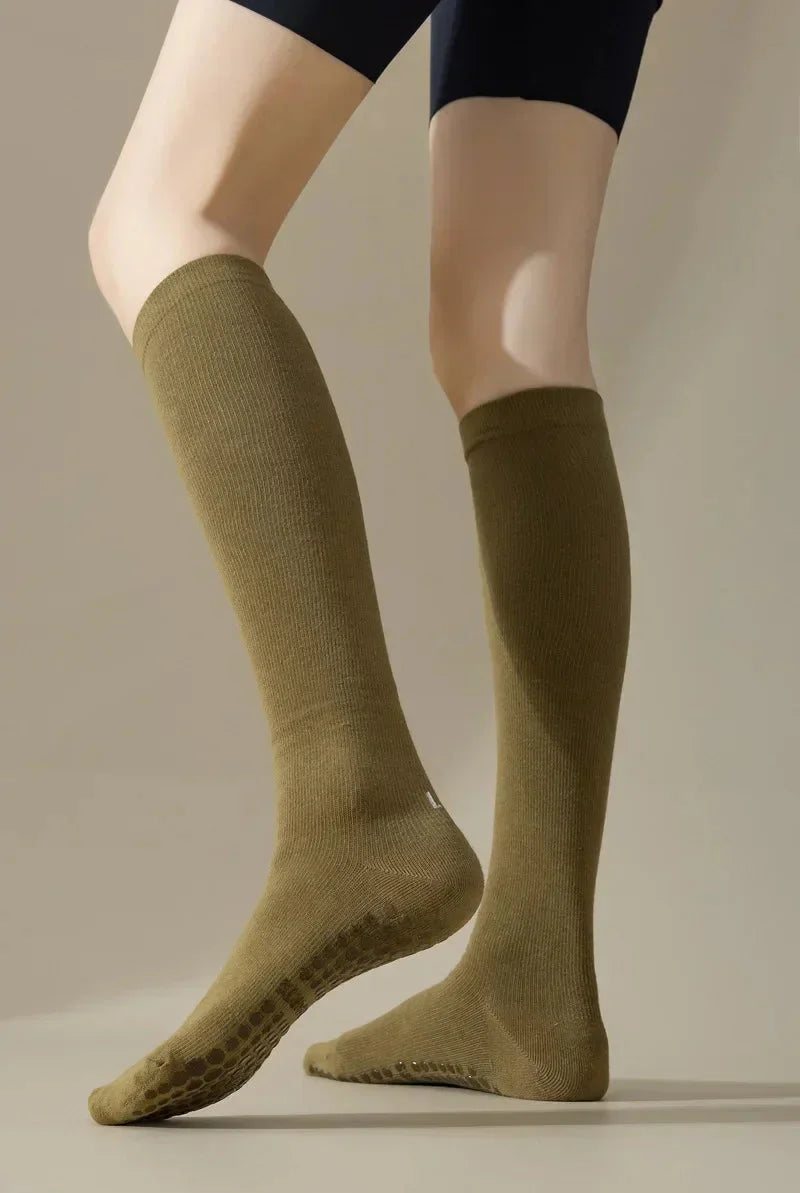 Pilates Cotton Compression Socks Anti Slip