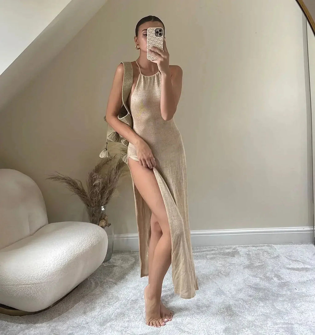 Hailey Halter Maxi Dress