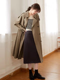 European Double Breasted Long Trench Coat