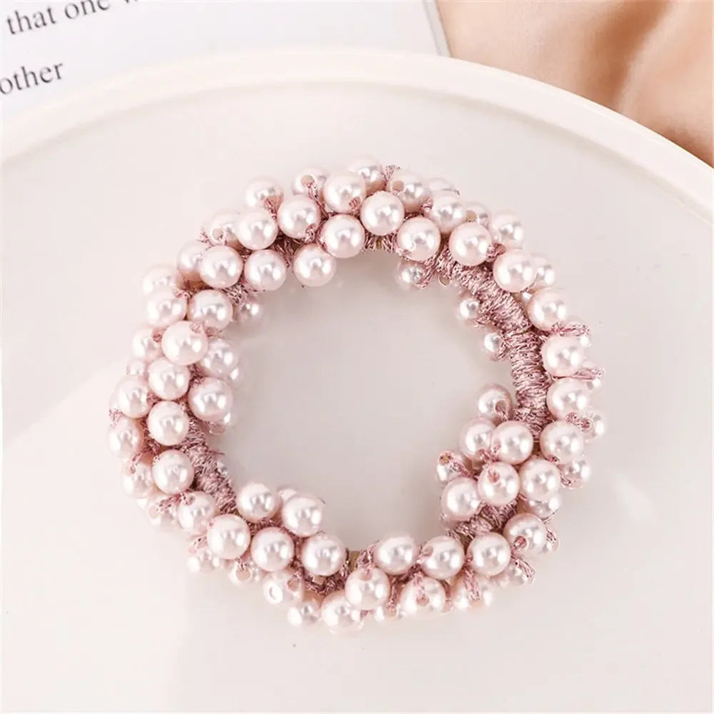 Crystal Pearl Handmade Hair Tie