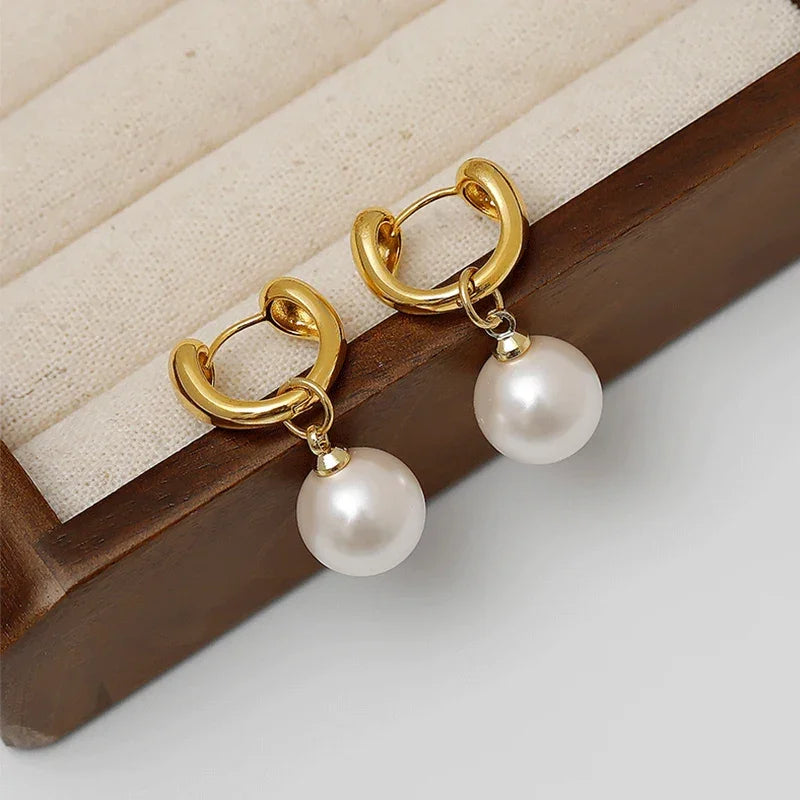 Lux Double Loop Drop Earrings