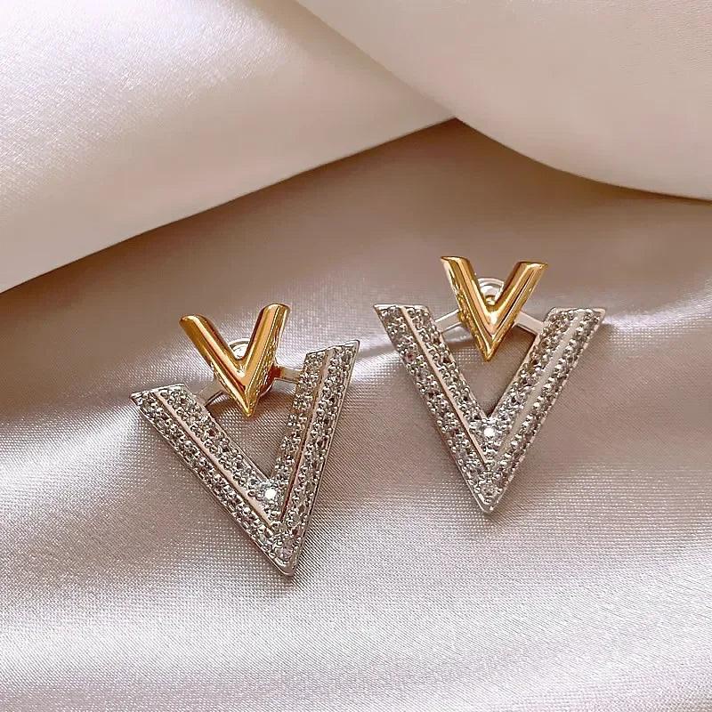 Vixen 14K gold plated zircon earrings