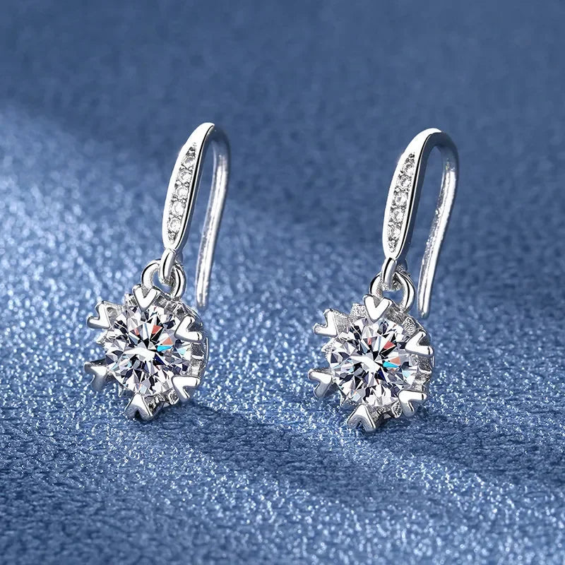 Iconic 925 Sterling Silver Crystal CZ Stud Earrings