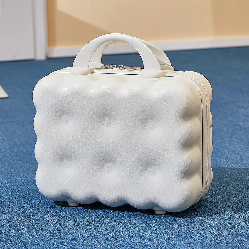 Large Pastel Suitcase With USB Charging Port & Cup Holder