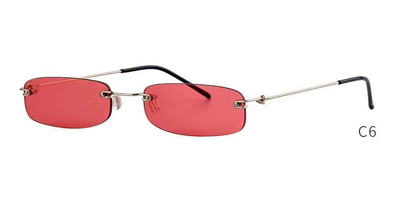 90s Designer Narrow Frameless Tint Sun Glasses Shades SP40