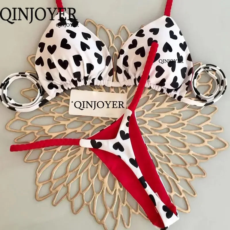 Leopard Print Brazilian Thong Swimwear