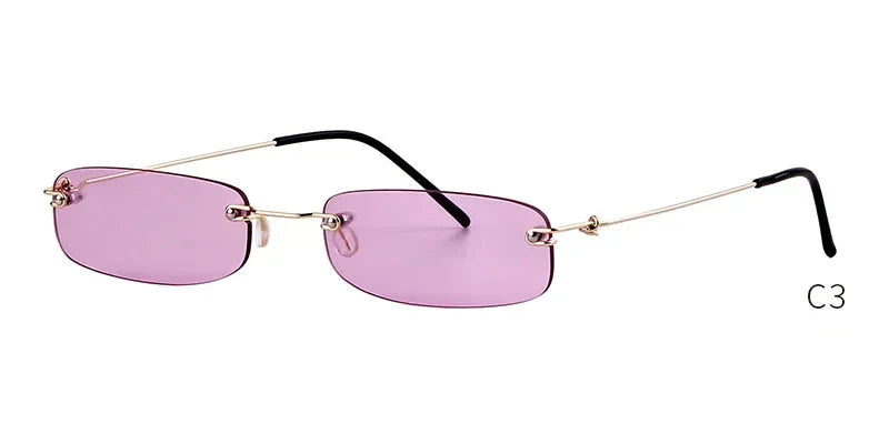 90s Designer Narrow Frameless Tint Sun Glasses Shades SP40