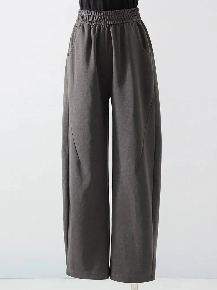 Women Straight Sweatpants Baggy Loose Dark Grey Long Pants Female Casual Sports Trousers High Waist Sweatpants For Women Joggers