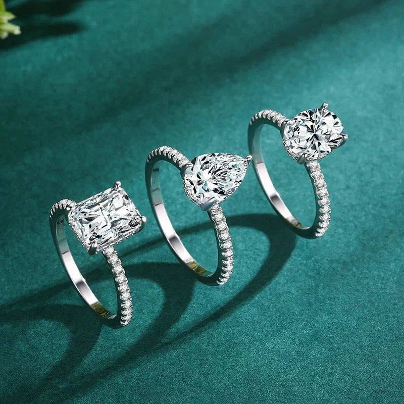 LUX Water Droplet 5A Cubic Zirconia 925 SS Ring