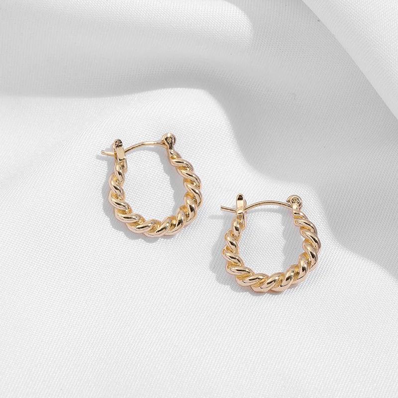 Gold Color Stainless Steel Hoop Earrings for Women Small Simple Round Circle Huggies Ear Rings Steampunk Accessories