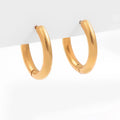 Gold Color Stainless Steel Hoop Earrings for Women Small Simple Round Circle Huggies Ear Rings Steampunk Accessories