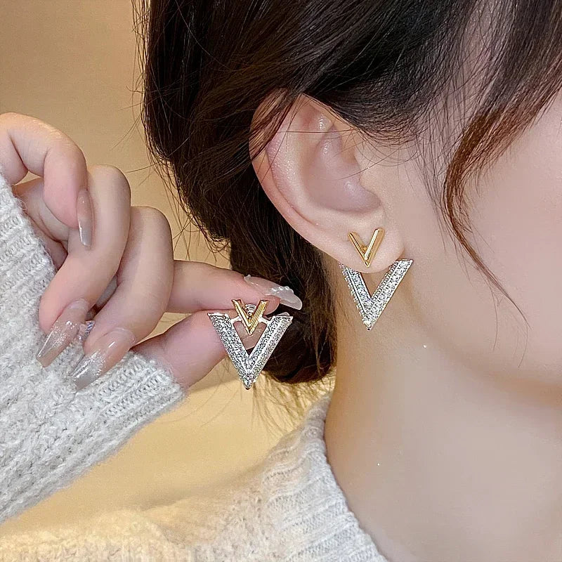Vixen 14K gold plated zircon earrings