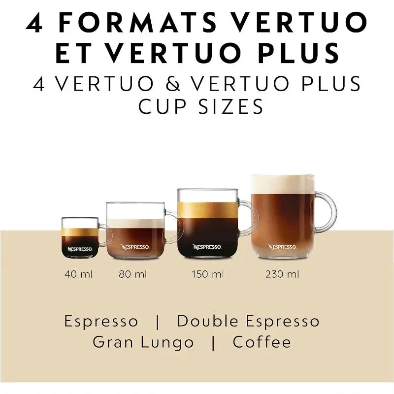 Nespresso Vertuo Coffee and Espresso Machine by Breville, 5 Cups, Chrome