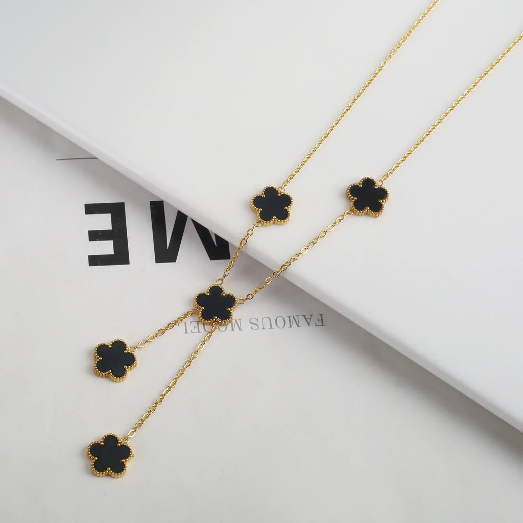 Gold Plated Stainless Steel Flower Bracelet
