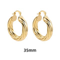 New Trendy Geometric Twisted Thick Hoop Earrings Fashion Gold Color Big Round Circle Earrings for Women Punk Hiphop Jewelry Gift