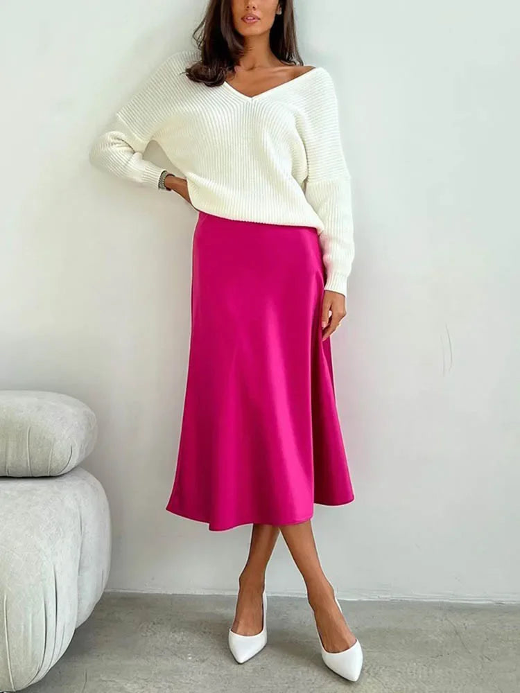 Classic Satin Pencil Sirt