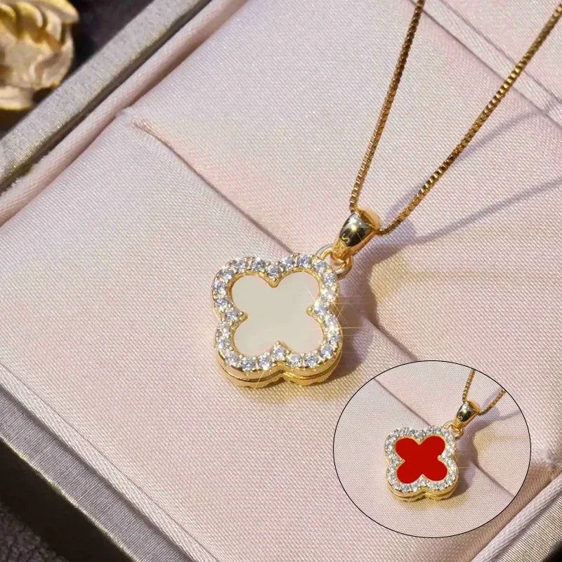 One Four-leaf clover lady small crowd necklace pendant titanium steel necklace lady jewelry