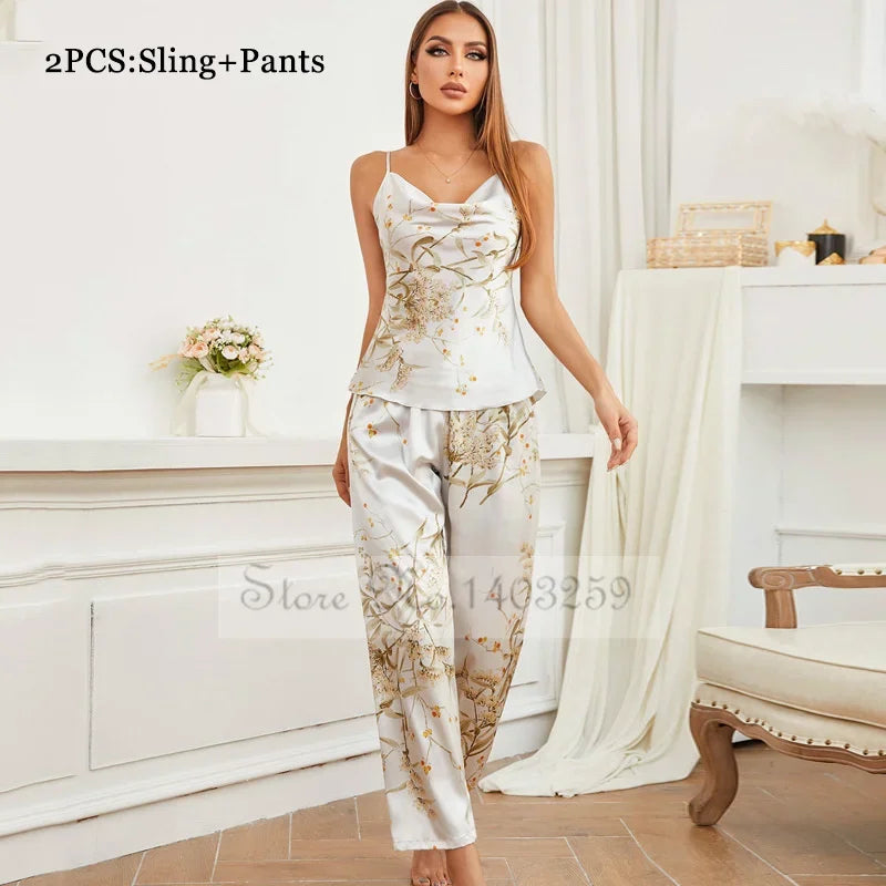 Manifest Kimono Satin Sleepwear Set